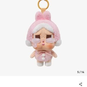 Cry baby plush key chain bag charm pop mart PINK!